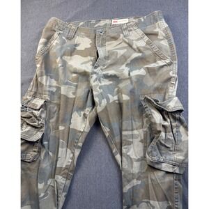 wrangler Camo Cargo Pants Slim Straight Utility Casual‎ Outdoors Hiking Trousers